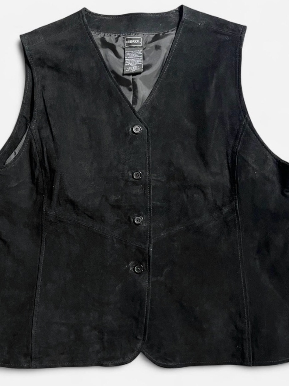 Vintage Black Men's Button-Front Casual Vest